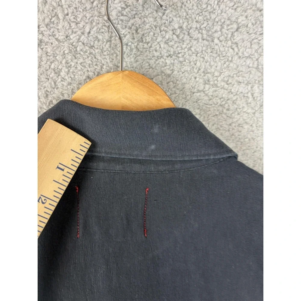 Banana Republic Shirt Mens Large Black Long Sleeve Button Front Pockets Casual